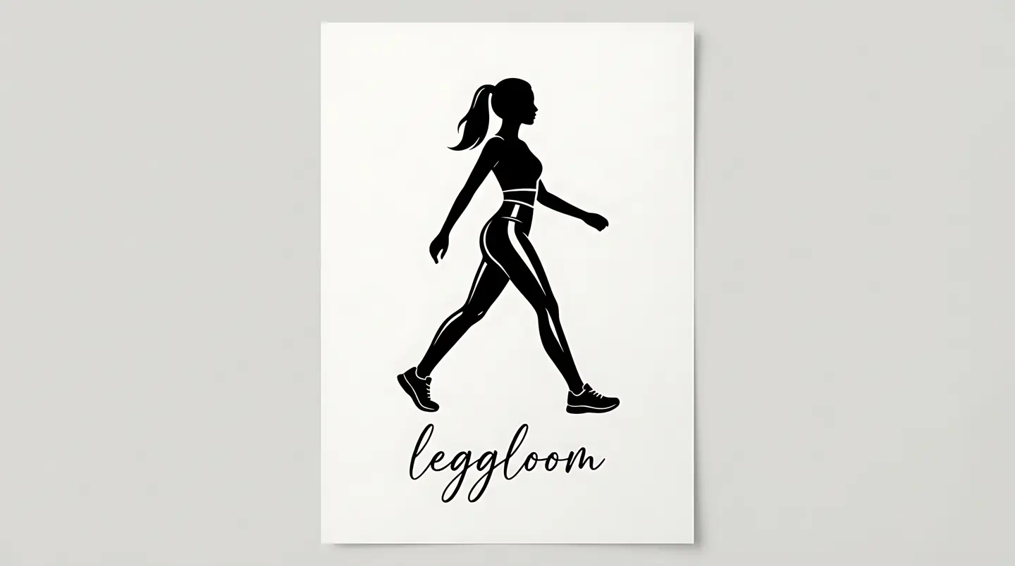 Minimal silhouette poster branded leggloom.