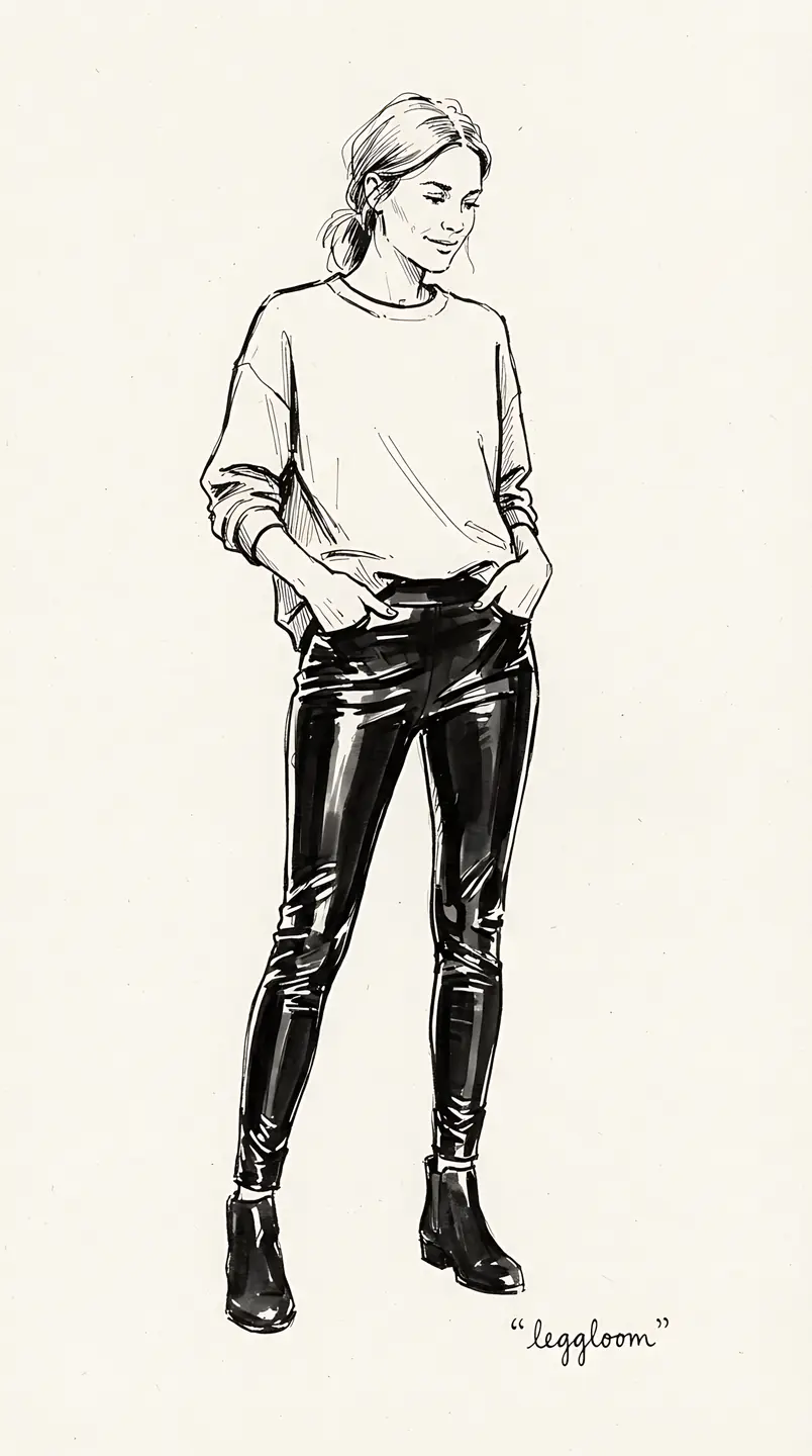 Minimalist ink drawing of a figure at rest.